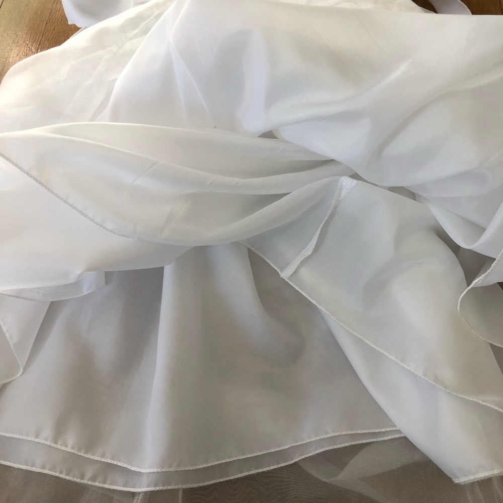Beautiful solid white girls dress WONDER GIRL size 8 communion flower girl - Picture 6 of 12